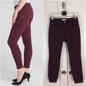 Gap Curvy True Skinny Jeans Vamp Red Sz 28P